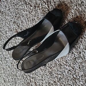 Vintage Pierre Dumas Open Toe High Heel Shoes Size 7.5